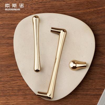 China Wholesale Modern Gold PVD Style Solid Handle Zinc Alloy Vintage Cabinet Pull Flush Cabinet Cupboard Cupboard Knobs for sale