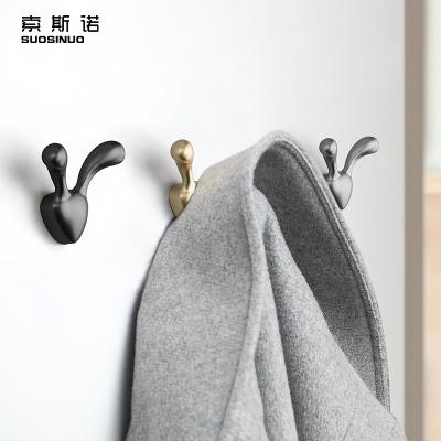 China Cute Gray Metal Hooks Rails Coat Hook Black Rabbit Shape Coat Hook Latest Design High Quality Hang Clothes for sale