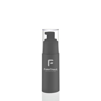 China Cosmetic AS Plastic Airless Bottles Cylinder Shape Matte Black Airless Bottle for sale