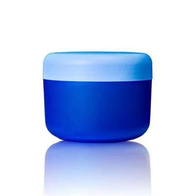 China 200ml plastic blue pp cosmetic jar for cosmetics cream or body butter for sale