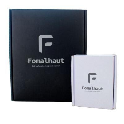 China Hot Selling Recycled Materials Fomalhaut Manufacturer Black Folding Box Hot Selling Cosmetic Packaging for sale