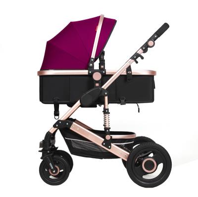 China 300D Linen fabric Baby Stroller  Baby Strollers OEM Customized Aluminum Alloy Luxury  Frame Compact Folding Size for sale