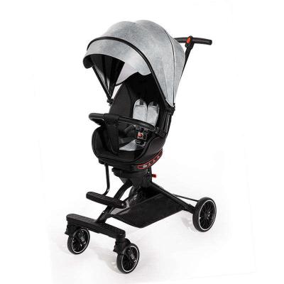 China Polyester Cheap price Aluminium alloy frame lay two-way baby child lightweight folding shock-absorbing stroller for sale