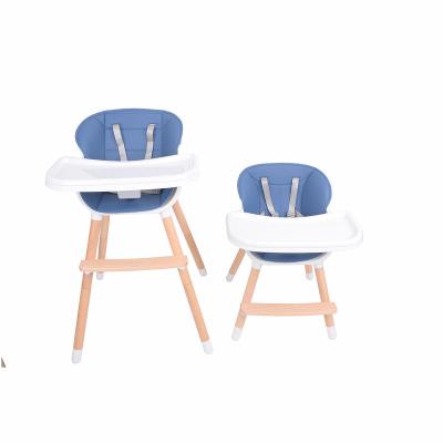 China Modern Multifunction wooden Portable Plastic Kids Dining Feeding HighChair For Baby for sale