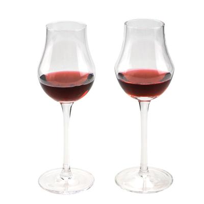 China Minimalist Creative Red Stem Wine Goblet Glass Set Transparent Bar Ion Plating Cocktail Glasses For Home Restaurant Gifts Can Customize for sale