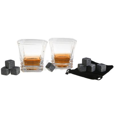 China Agriculture Whiskey Glass Sets Lead Free Whiskey Tasting Stone Glass Whiskey Old Fashion Gift Glass Set for sale