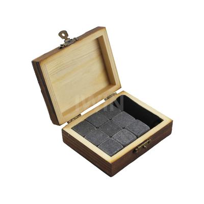 China Barber Shop Wholesale Nature Unpolished Stones Gift Box Whiskey Tool Suit Black Storage Glass Cold Bag for sale