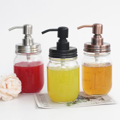 China Sustainable Glass 500ml Soap Foam Dispenser Bottle With Stainless Steel Pump Replacement Soap Dispenser Bottle for sale