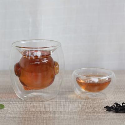 China Viable Clear Double Walled Turkish Drinking Glass Small Tea Cup for Tea and Coffee with Handle for sale