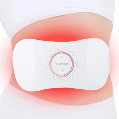 China Electric Heating Function One-Button Start Pain Relief Device 3 Level Graphene Heating Menstrual Period Period Vibration Massager for Women and Girl Menstrual Heating Cramps Protection for sale