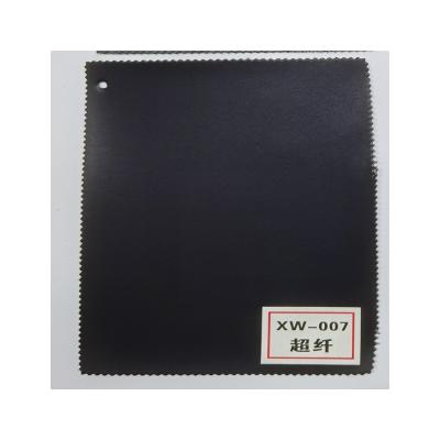 China Water Resistant Black Gray Wholesale High Quality Pu Fabric Microfiber Synthetic Leather Leather for sale