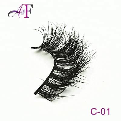 China 2019 New Lashes Cruelty Free 3D Mink Eyelashes Black Cotton Band for sale