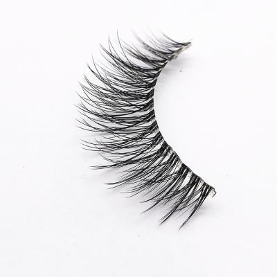 China Korea Private Label Soft Handmade Silk Fiber False Eyelash 3D Magnetic Eyelash Packaging for sale