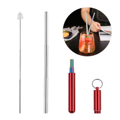 China Metal Telescopic Adjustable Short Viable Straw Stainless Steel Straws From Delivery Date for sale