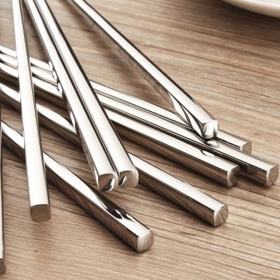 China Custom Eco-friendly Sustainable Logo Stainless Steel Chopstick Metal Stick Sushi Chinese Korean Chopsticks for sale