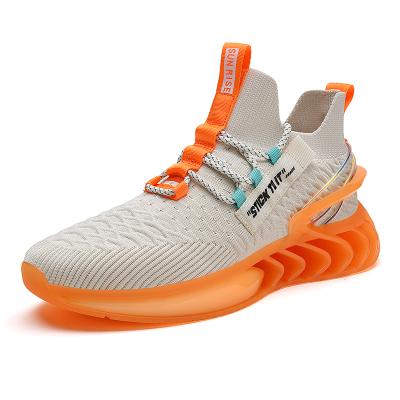 China Wholesale breathable manufacturer knitting upper sneakers for men sport shoes men for sale