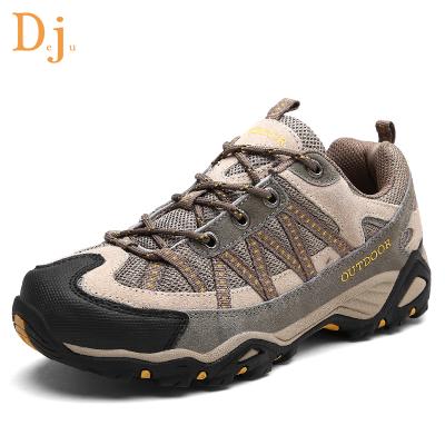 China PHYLON China factory price mesh genuine leather hiking shoes for men for sale