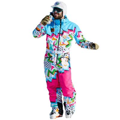 China Good Price Quality Size Custom Colored Print Snowboard Ski Jackets Men Anti-UV Snow One Piece Suit for sale