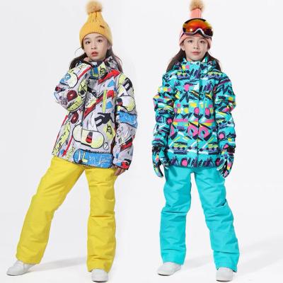 China Anti-UV Colorful Custom Printing Kids Children Snow Wear Clothes for sale