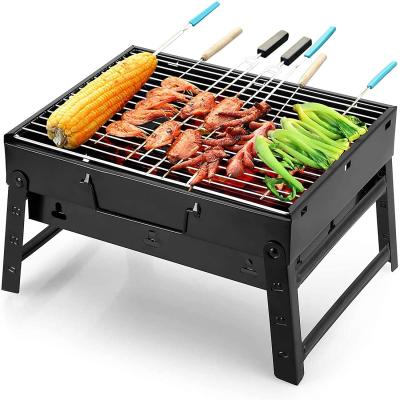 China Multifunctional BBQ Grill Folding BBQ Charcoal Grill Portable Smoker Grill For Outdoor Cooking Camping Hiking Picnics for sale