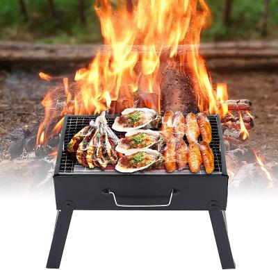 China Multifunctional BBQ Grill Folding Grill Charcoal BBQ Desktop Portable Stainless Steel Table Top for Outdoor BBQ for sale