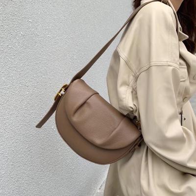 China New All-match Women's Bag Water-resistant Semicircle Fold Shoulder Bag Fashion Underarm Bag for sale