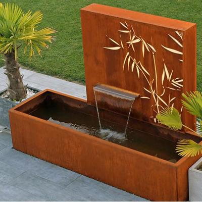 China Traditional Artificial Fountain and Waterfall System Stainless Steel Corten Steel Water Fountain System for sale