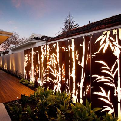 China Contemporary garden decoration high quality garden light box corten steel light sculpture for sale