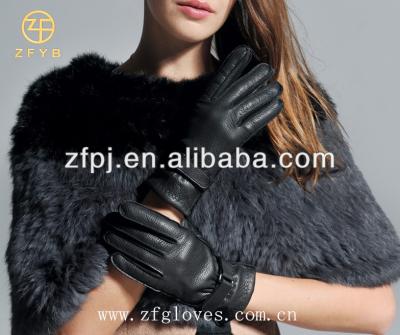 China Fashion& lady classic deer leather dress up nappa skin gloves for sale