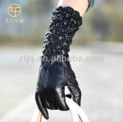 China Wholesale Women Simple Warm Tight Winter Sheepskin Fashion Leather Gloves With Touch Tips for sale