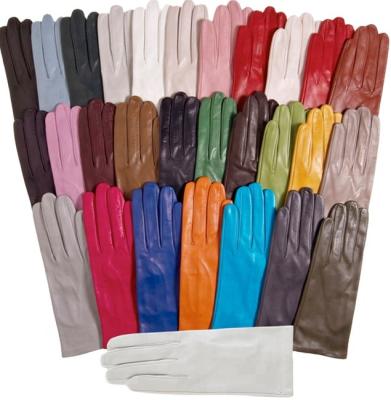 China Wholesale Simple Style Simple Winter Ladies Classic Color Leather Gloves Factory for sale