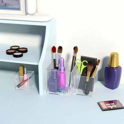 China Exquisite Factory Customized High Acrylic Handmade Transparent Acrylic Pen Holder for sale