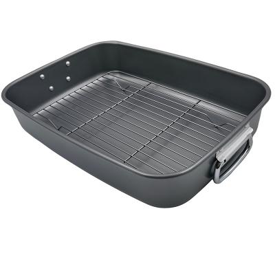 China JIANGXIN Viable Non-Stick Rectangular Bakeware Multifunctional Rectangular Bakeware Tray Chicken Dish Cake Baking Tray Carbon Steel Molds for sale