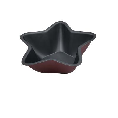 China JIANGXIN Star Shape Carbon Steel Sustainable Non-Stick Mini Cake Pans Baking Molds Baking Tray And Chiffon Cake Baking Tool for sale