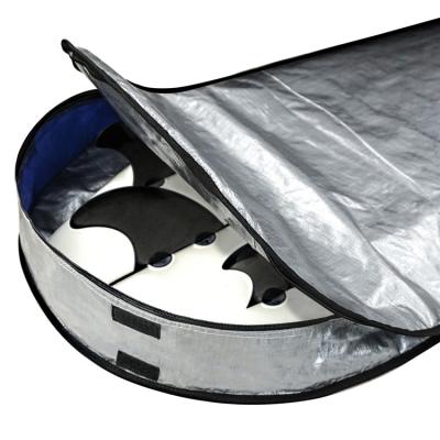 China OEM Durable Silver Aluminum UV Reflective Surfboard Bag Surfboard Bag Longboard Cover Pe Tarpaulin for sale