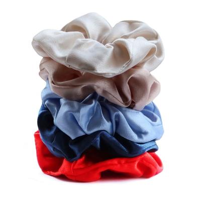 China Large Size Satin Silk Elastic Hair Scrunchies Cloth Hair Tie Ties Ponytail Holders Elegant For Women for sale