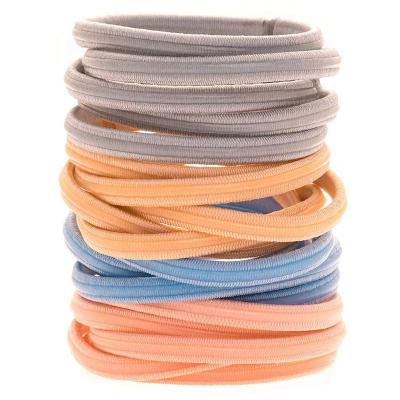 China Elastic Polyester Ponytail Holder Hair Ties Hair Tie No Crease Hair Ties For Women for sale