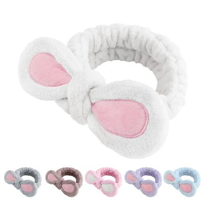 China Fashional Pretty Lady Lovely Plush Flannel Crossed Rabbit Ears Hair Band For Girls for sale