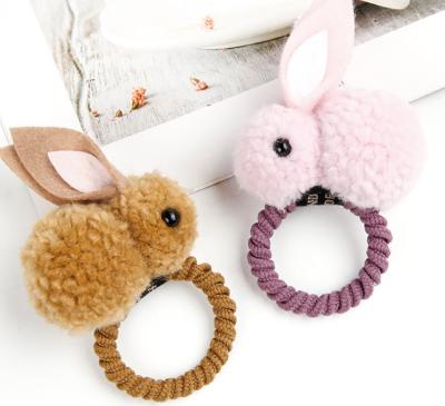 China Factory direct custom polyester lovely high elasticity rabbit hair band for girls for sale