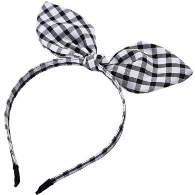 China 2019 New Style Cloth Style Factory Supplier Girls Hair Accessories Rabbit Ear Children Knotted Headband for sale