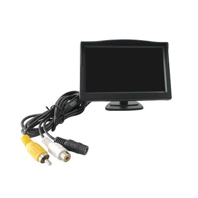 China Free shipping New arrival 5 inch high resolution car tft lcd AV/RCA input rear view monitor for car cctv bus truck 5