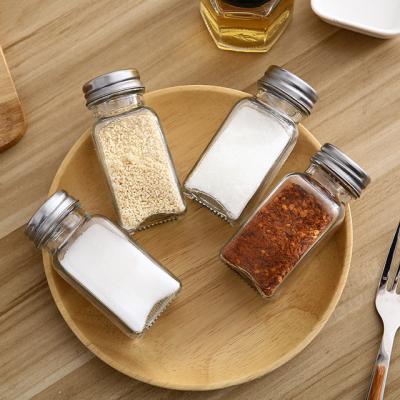 China Viable Wholesale Glass Spice 50g Bottle 120ml Glass Seasoning Jar For Kitchen for sale