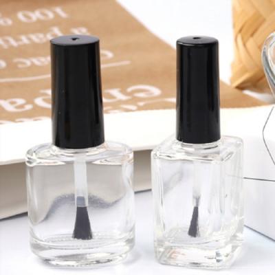 China Personal Care 8ml 10ml 12ml Apple Shape Nail Polish Oil Glass Bottle Flat Spherical Cosmetic Bottles Set With Lid for sale