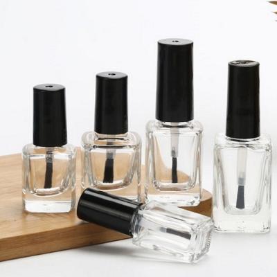 China Personal Care 10ml Nail Polish Glass Bottle Cosmetic With Brush Cap Wholesale for sale