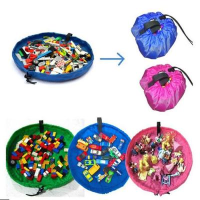 China 150cm Extra Large Polyester Round Folding Waterproof Toy Storage Bag With Play Mat House Outdoor for sale