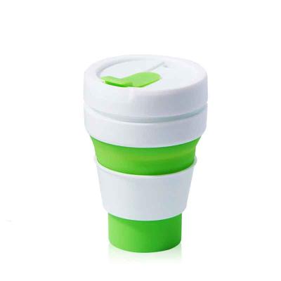 China Stocked Ready To Ship Silicone 6 Colors Available 350ML Collapsible Drink Cup for sale