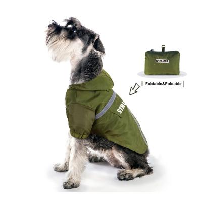 China Viable Reflective Dog Raincoat Pet Rain Coat Pampers Clothes Teddy Bear Puppy Dog Rain Coat Jacket Raincoat S-XXL for sale