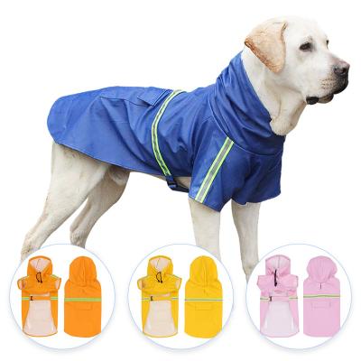 China Viable Large Dog Raincoat Waterproof Clothes For Dog Raincoat Golden Retriever Labrador Costume Coat Hooded Large Dog Pet Clothes for sale