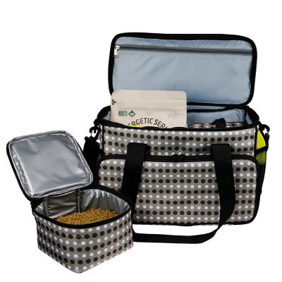 China Dot Pattern Design Oxford Fabric Large Capacity Cat Travel Accessories Organizer Bag Weekend Dog Viable Pet Travel Bag for sale