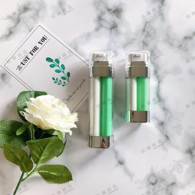 China Double Chamber Cosmetic Airless Pump Bottles for sale